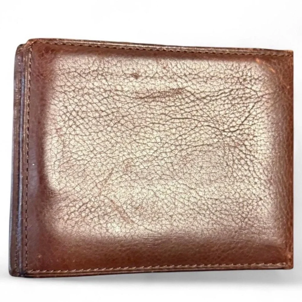 Vintage Nautica men’s Brown Textured Leather wallet with Key & Card Holder